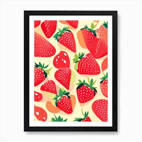 Strawberry Fruit, Market, Fruit, Neutral Abstract Poster