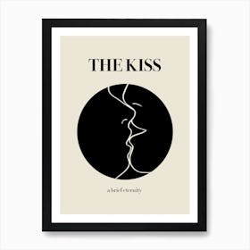 The Kiss 3 Brief Eternity Beige Art Print