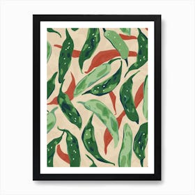 Peas In A Pod Abstract Pattern 1 Art Print