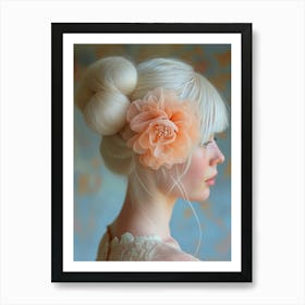 Bride With A Flower In Her Hair Art Print