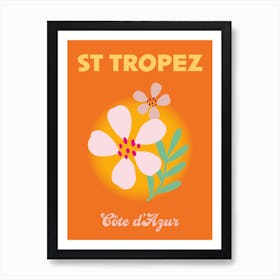 St Tropez Cote D'Azur Travel Print Art Print