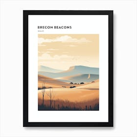 Brecon Beacons National Park Wales 2 Hiking Trail Landscape Poster Art Print