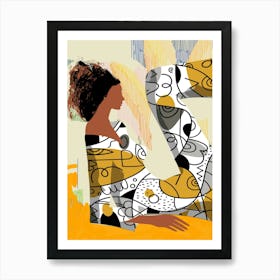 Fashion Woman Modern Art Print