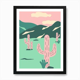 Cactus In The Desert Art Print