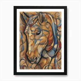 Abstract Cubism Horse Art Art Print