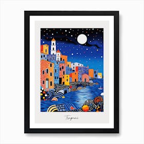 Poster Of Trapani, Italy, Illustration In The Style Of Pop Art 1 Art Print