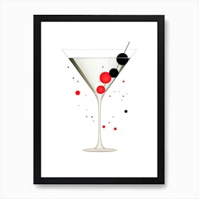 Mid Century Modern Manhattan Floral Infusion Cocktail 4 Art Print