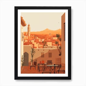 Morocco 3 Travel Illustration Art Print