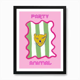 Party Animal Pink Cheetah Poster Art Print