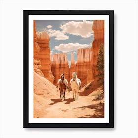 Horses Painting In Bryce Canyon Utah, Usa 4 Art Print