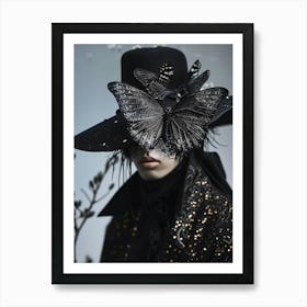 Butterfly Hat Art Print