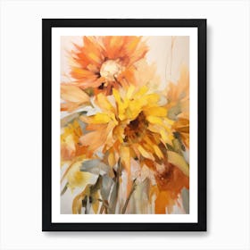 Fall Flower Painting Sunflower 2 Art Print