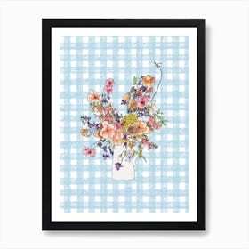 Floral Bouquet In A Vase Art Print