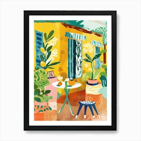 Yellow Mexican house facade Art Print