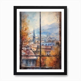 Winter Cityscape Lucerne Switzerland 4 Art Print