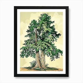 Yew Tree Storybook Illustration 1 Poster