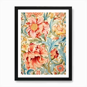 Floral Wallpaper 224 Art Print