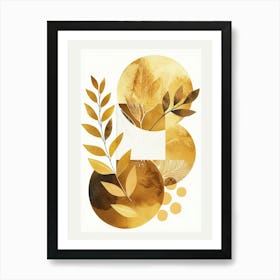 Golden Leaves 47 Art Print