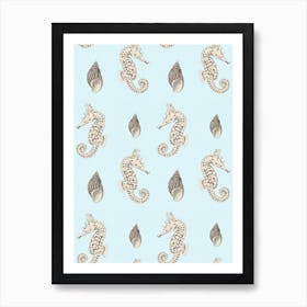 Seahorses Art Print