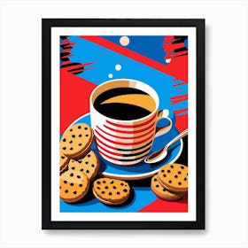 Cookies & Coffee Pop Art 2 Art Print