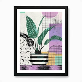 Abstract Plant Canvas Print 2 Art Print