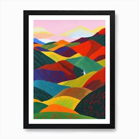 Gobi Gurvansaikhan National Park Mongolia Abstract Colourful Art Print