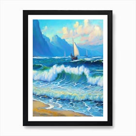 Sailboat On The Sea Art Print