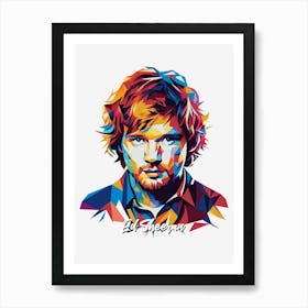 Ed Sheeran 03 Portrait Music Icon Style WPAP Pop Art Art Print