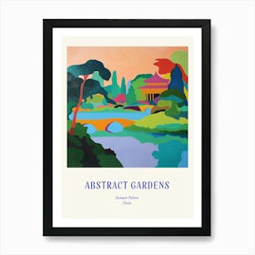 Colourful Gardens Summer Palace China 3 Blue Poster Art Print