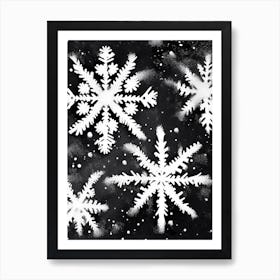 Individual, Snowflakes, Black & White 1 Art Print