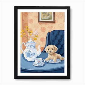 Animals Having Tea   Puppy Dog 4 Art Print