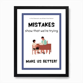 Mistakes Show That We'Re Trying Make Us Better, Classroom Decor, Classroom Posters, Motivational Quotes, Classroom Motivational portraits, Aesthetic Posters, Baby Gifts, Classroom Decor, Educational Posters, Elementary Classroom, Gifts, Gifts for Boys, Gifts for Girls, Gifts for Kids, Gifts for Teachers, Inclusive Classroom, Inspirational Quotes, Kids Room Decor, Motivational Posters, Motivational Quotes, Teacher Gift, Aesthetic Classroom, Famous Athletes, Athletes Quotes, 100 Days of School, Gifts for Teachers, 100th Day of School, 100 Days of School, Gifts for Teachers,100th Day of School,100 Days Svg, School Svg,100 Days Brighter, Teacher Svg, Gifts for Boys,100 Days Png, School Shirt, Happy 100 Days, Gifts for Girls, Gifts, Silhouette, Heather Roberts Art, Cut Files for Cricut, Sublimation PNG, School Png,100th Day Svg, Personalized Gifts Art Print