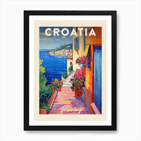 Rovinj Croatia 2 Fauvist Painting Travel Poster Art Print