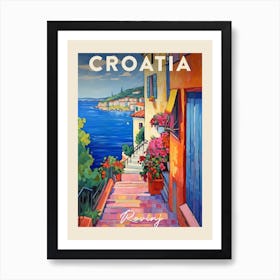 Rovinj Croatia 2 Fauvist Painting Travel Poster Affiche