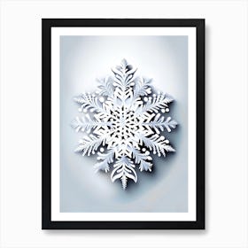 Frost, Snowflakes, Marker Art 5 Art Print