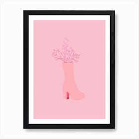 Pink Retro Minimalism Art Print