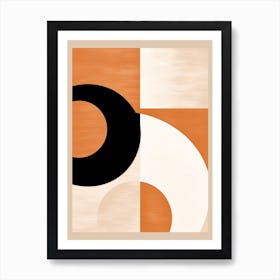 Whispers In Wheat; Beige Mid Century Fields Art Print