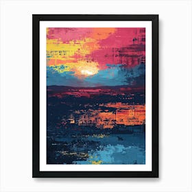 Sunset | Pixel Art Series 2 Art Print