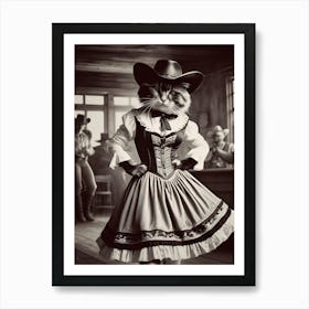 Saloon cat Art Print