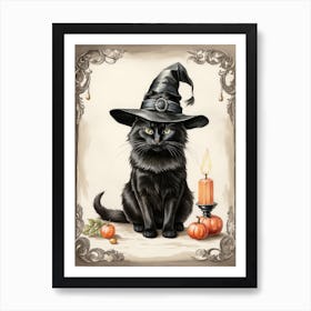 Witch Cat Art Print