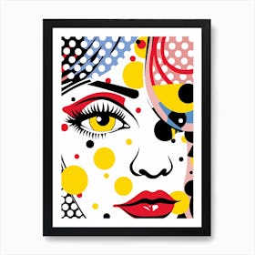 Face Polka Dots 3 Art Print