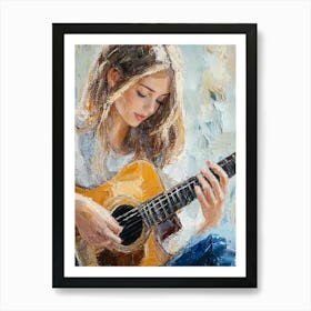 The Girl Plays The Guitar 1 Art Print