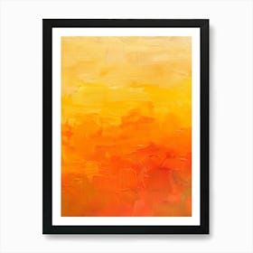 Abstract - Orange Sunset Art Print