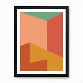 Abstract Structure 5 Vivid Colours Art Print
