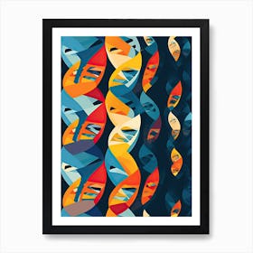 Dna Art Abstract Painting 11 Art Print