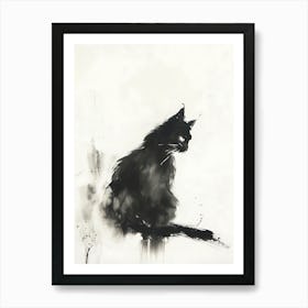 Black Cat 2 Art Print