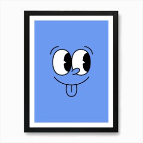 Purple Funny Face Living Room Art Art Print