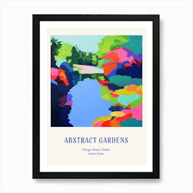 Colourful Gardens Chicago Botanic Garden Usa 3 Blue Poster Art Print