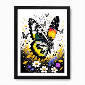 Butterfly In The Meadow Art Print