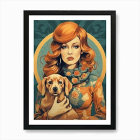 Dog Mom Kitsch 1 Art Print